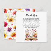 Boek en Ring Thema Dank je wel kaart (Voorkant / Achterkant)