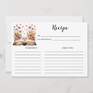 Boek en Ring Thema Elegante Receptkaart Kaart