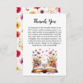 Boek- en ringthema bedankkaart kaart (Voorkant / Achterkant)