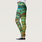 Boek Endpaper Marbling (Green Leaf) Leggings (Links)