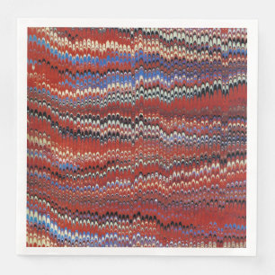 Boek Endpaper Marbling (meestal rood) Servet