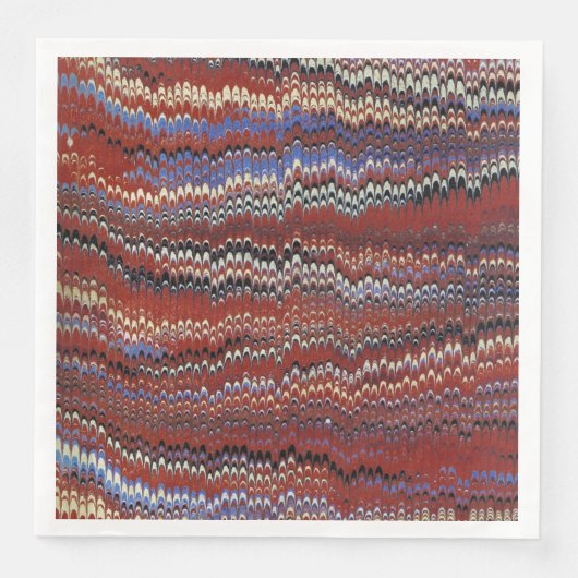 Boek Endpaper Marbling (meestal rood) Servet (Voorkant)