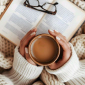 boek esthetiek met hartkaart & botanisch tweekleurige koffiemok