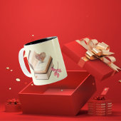 boek esthetiek met hartkaart & botanisch tweekleurige koffiemok