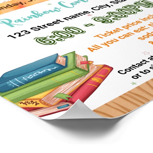 Boek Fair school evenement sjabloon Poster (Hoek)