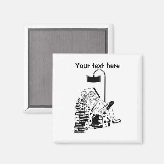 boek geek nerd magneet (Voorkant / Achterkant)