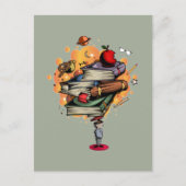 Boek Geleerd Briefkaart (Voorkant)