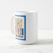 Boek Gerechtigheid! Koffiemok (Voorkant links)