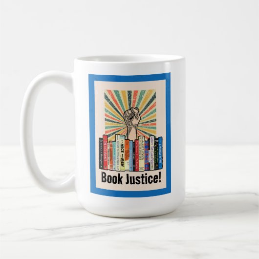 Boek Gerechtigheid! Koffiemok (Links)