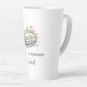 Boek Gift Wildflowers Funny Bookish Naam Latte Mok (Rechterhoek)
