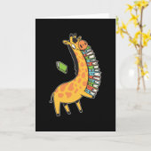 BOEK GIRAFFE KAART (Gele Bloem)