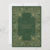 boek Green Gold Wedding Save the Date Kaart (Achterkant)