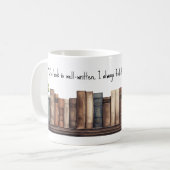 Boek Grens met Jane Austen Quote Koffiemok (Voorkant links)