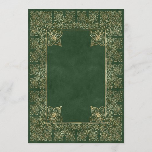  Boek Groen Goud Trouwmenu Menu (Achterkant)