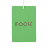 Boek groene auto luchtverfrisser (Voorkant)