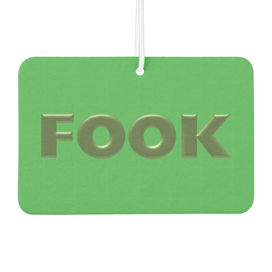 Boek groene auto luchtverfrisser (Voorkant)