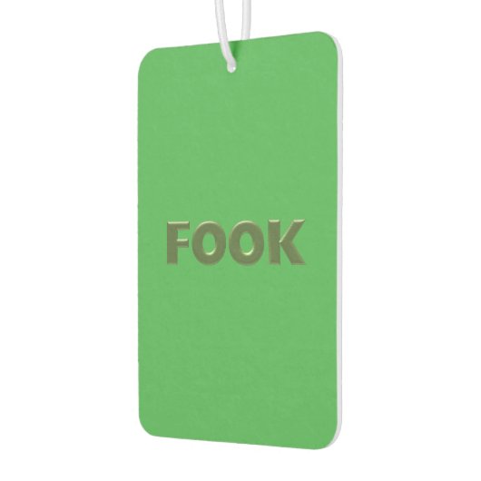 Boek groene auto luchtverfrisser (Links)