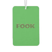 Boek groene auto luchtverfrisser (Achterkant)