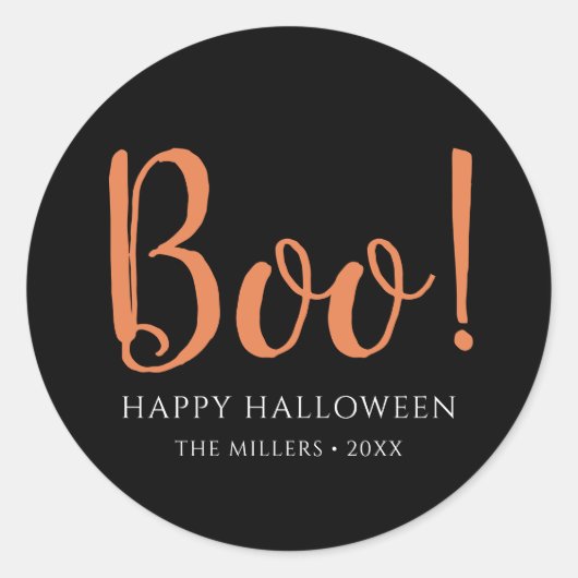 Boek Halloween Eenvoudig Zwart Ronde Sticker (Voorkant)