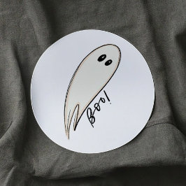 Boek Halloween Geïllustreerde Geest Ronde Sticker