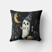 Boek Halloween Ghost Black Night Half Moon Jack Fu Kussen (Achterkant)