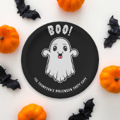 Boek Halloween Ghost Custom Text Zwart-Wit Papieren Bordje