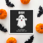 Boek Halloween Ghost Custom Text Zwart-Wit Servet