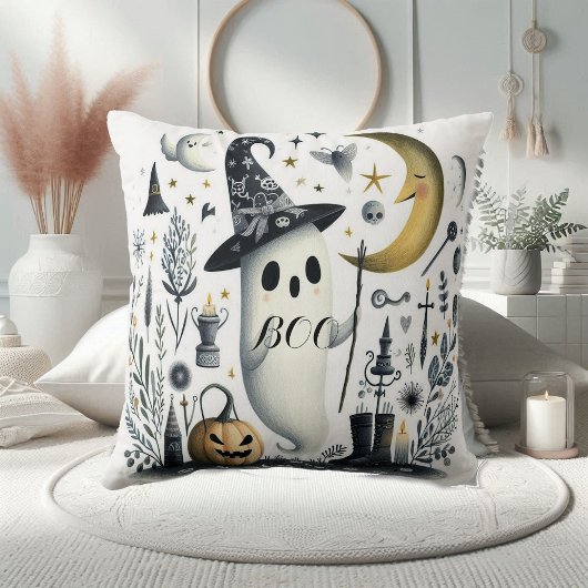 Boek Halloween Ghost Stars Night Half Moon Jack Fu Kussen