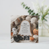 Boek Halloween thema schattige zwangerschap aankon Kaart (Staand voorkant)