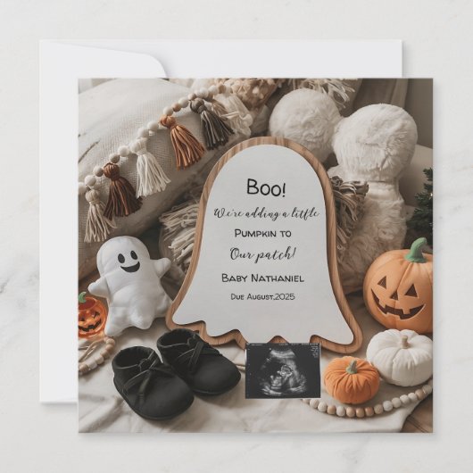 Boek Halloween thema schattige zwangerschap aankon Kaart (Voorkant)