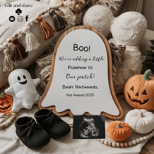 Boek Halloween thema schattige zwangerschap aankon Kaart