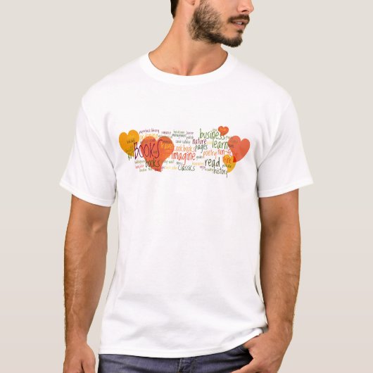 Boek (hart) collectie t-shirt (Voorkant)