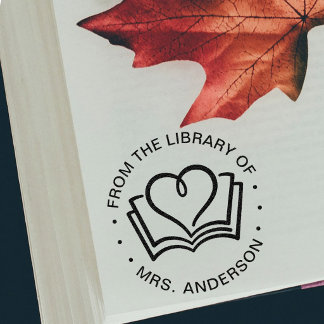 Boek Hart Liefde Uit De Bibliotheek Van Naam Zelfinktende Stempel