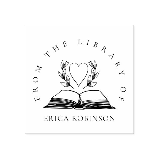  Boek Hart uit de Library of Custom Rubberstempel (Afrduk)
