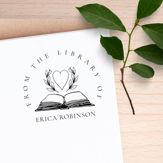  Boek Hart uit de Library of Custom Rubberstempel