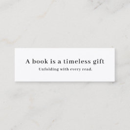 Boek het als cadeau | Modern minimalistisch Bladwi Mini Visitekaartje