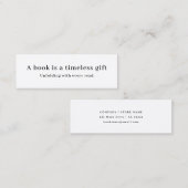 Boek het als cadeau | Modern minimalistisch Bladwi Mini Visitekaartje (Voorkant / Achterkant)
