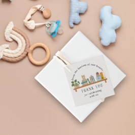 Boek het Baby shower van het Schuif Licht Neutraal Bedankjes Labels