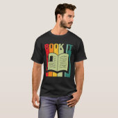 Boek het Koekworm Librarian Reading T-shirt (Voorkant volledig)