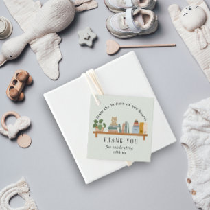 Boek het Schuif Baby shower Groen Neutraal Bedankjes Labels
