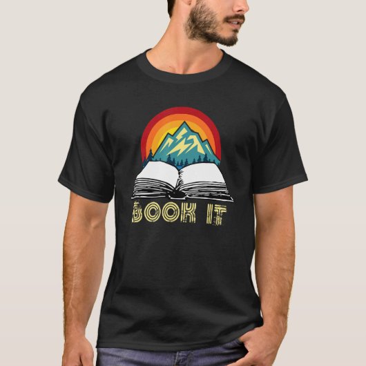 Boek het  Sunset Retro Leesboek T-shirt (Voorkant)