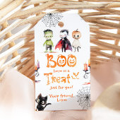 Boek hier is een traktatie voor je Halloween feest Cadeaulabel