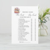 Boek Hij zei dat ze zei Vrijgezellenfeest spel kaa Aankondiging (Staand voorkant)