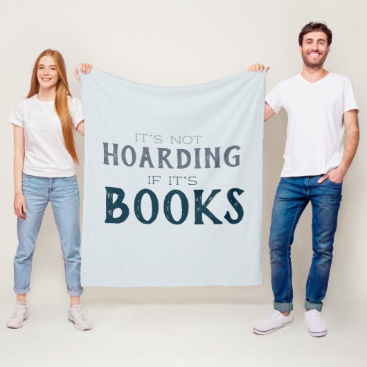 Boek Hoarding Funny Blue Grey Book Loverish Bookis Fleece Deken (In situ)