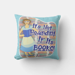 Boek Hoarding Gal Retro Kitschy Cartoon Fun Kussen