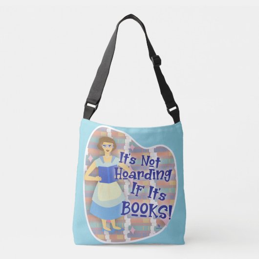 Boek Hoarding Gal Retro Kitschy Grappige Kunst Crossbody Tas (Voorkant)