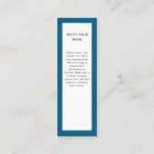 Boek Hoesje Auteur Promotie Bladwijzer Mini Visitekaartje (Achterkant)