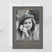 Boek Hoesje Bewerkbare Kleur Afstuderen Aankondigi Kaart (Achterkant)