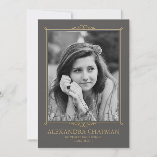 Boek Hoesje Bewerkbare Kleur Afstuderen Aankondigi Kaart (Achterkant)