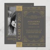 Boek Hoesje Bewerkbare Kleur Afstuderen Aankondigi Kaart (Voorkant / Achterkant)